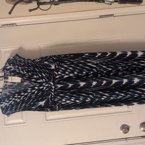 Chico's White Ruched Sleeveless Gown